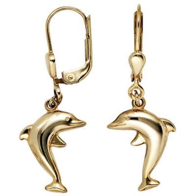 Boutons Delfin 333 Gold Gelbgold Ohrringe Ohrhänger Goldohrringe | 39594 / EAN:4053258202982