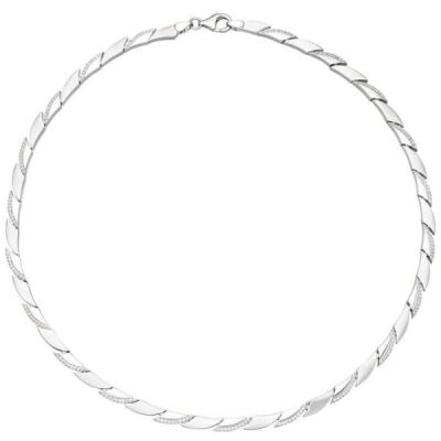 Collier Halskette 925 Silber 210 Zirkonia 45 cm Kette | 52436 / EAN:4053258507957