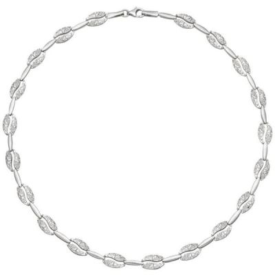 Collier Halskette 925 Sterling Silber, gehämmert 45 cm Silberkette | 52440 / EAN:4053258507995