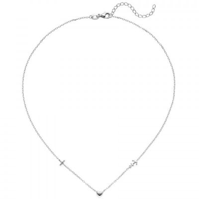 Collier Halskette Glaube Liebe Hoffnung 925 Sterling Silber 43 cm | 54215 / EAN:4053258541258
