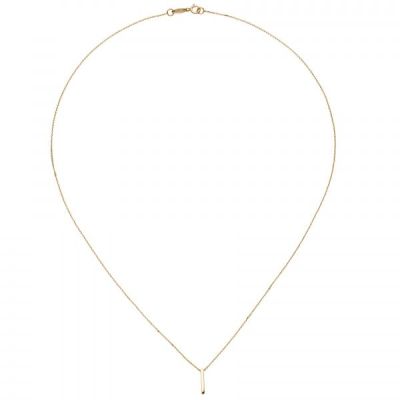 Collier Kette mit Anhänger 375 Gold Gelbgold 42 cm | 54225 / EAN:4053258541418