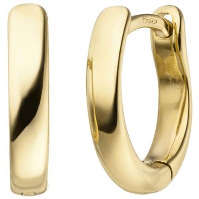 Creolen oval 750 Gold Gelbgold Ohrringe Goldcreolen Goldohrringe | 50476 / EAN:4053258351741