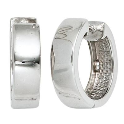 Creolen rund 925 Sterling Silber rhodiniert | 40599 / EAN:4053258219119