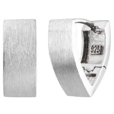 Creolen spitz 925 Sterling Silber matt Ohrringe Silbercreolen Silberohrringe | 52385 / EAN:4053258508534