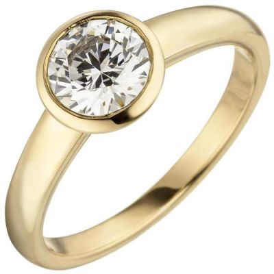 Damen Ring 585 Gelbgold 1 Diamant Brillant 1,0 ct. Diamantring, Solitär | 50797 / EAN:4053258360194