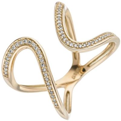 Damen Ring 585 Gold Gelbgold 55 Diamanten Goldring | 48731 / EAN:4053258332627