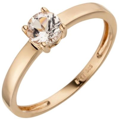 Damen Ring 585 Gold Rotgold 1 Morganit rosa Goldring Morganitring | 50461 / EAN:4053258355558