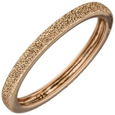 Damen Ring schmal 925 Sterling Silber rotgold mit Struktur | 51972 / EAN:4053258465349