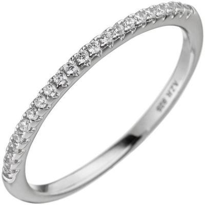Damen Ring schmal aus 925 Sterling Silber mit Zirkonia | 49424 / EAN:4053258344361