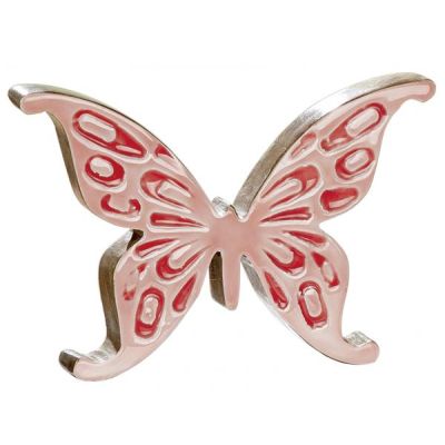 Deko-Schmetterling Mangoholz in Altrosa 19 x 13 cm | 11665787 / EAN:4260660215541