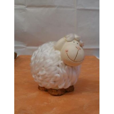 Dekofigur Schaf aus Keramik, 16 cm | 478 / EAN:4019581402024