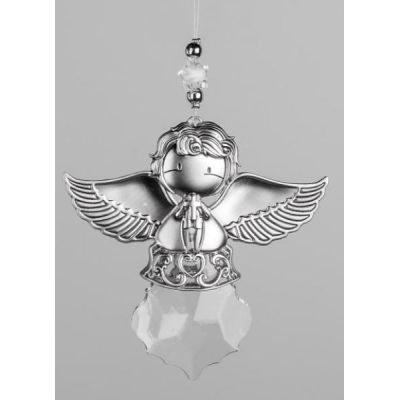 Dekohänger Engel aus Acryl in Silber 13 cm | 11547345 / EAN:4260491144157