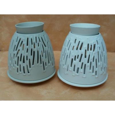 Duftlampe aus Keramik in grau oder weiß | 249 / EAN:4019581845425