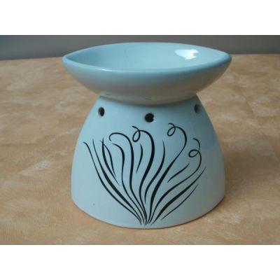 Duftlampe aus Keramik mit Dekor in Weiß | 244 / EAN:4019581731605
