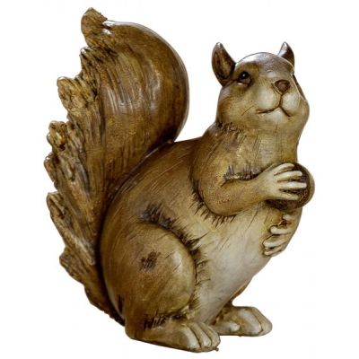 Eichhörnchen-Deko Figur mit Eichel-Futter braun 13,5 x 12 x 13 cm groß | 11647827 / EAN:4260632137604