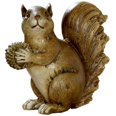 Eichhörnchen-Deko Figur mit Eichel-Futter braun 13,5 x 12 x 13 cm | 11647828 / EAN:4260632137611