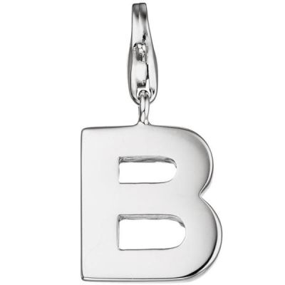 Einhänger Buchstabe B 925 Sterling Silber Anhänger für Bettelarmband | 46538 / EAN:4053258310502
