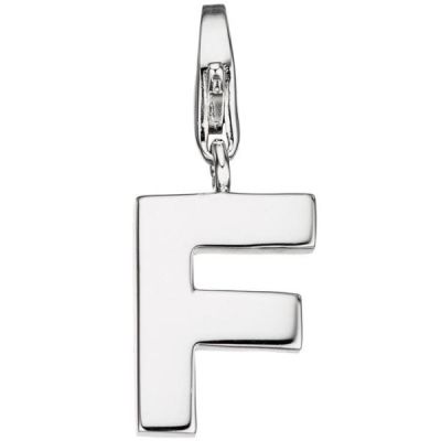 Einhänger Buchstabe F 925 Sterling Silber Anhänger für Bettelarmband | 46542 / EAN:4053258310557