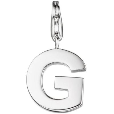 Einhänger Buchstabe G 925 Sterling Silber Anhänger für Bettelarmband | 46543 / EAN:4053258310564