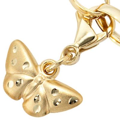 Einhänger Charm Schmetterling 333 Gold Gelbgold mattiert | 37638 / EAN:4053258046180