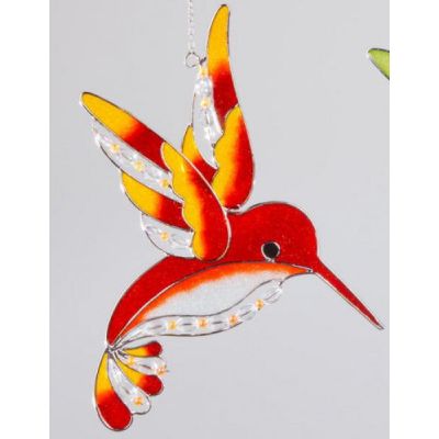 Fensterschmuck Eisvogel Tiffanyglas in Orange | F50233 / EAN:4025809680402
