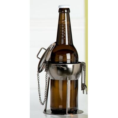 GILDE Bierflaschenhalter aus lackiertem Metall, 13,5 x 13,5 x 15 cm | 11558693 / EAN:4260522162945