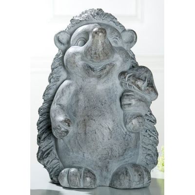 GILDE Dekofigur Igel Ferdi aus Magnesia, antik grau, stehend, 39 cm | 11565342 / EAN:4009079376401