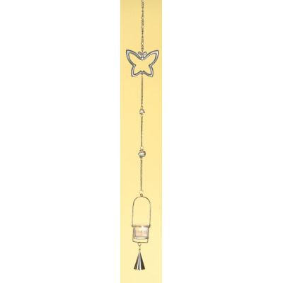 GILDE Hängedeko Teelichthalter Schmetterling aus Metall, 100 cm | 11524311 / EAN:4260452194665