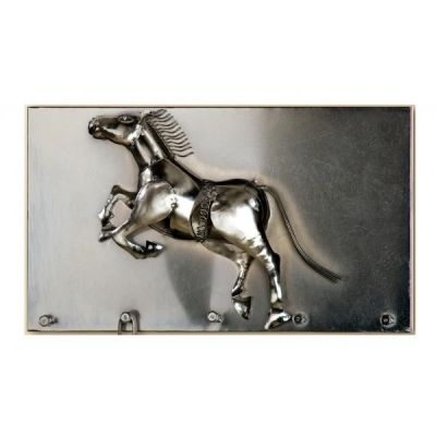GILDE Schlüsselleiste Pferd aus Metall, 35,5 x 20 cm | 11603318 / EAN:4009079657586