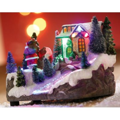 GILDE Spieluhr Winterlandschaft mit Drehscheibe und Wechsel-LED 18 cm | 11542539 / EAN:4260491142368