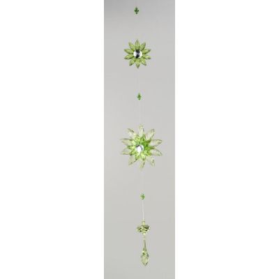 Girlande Dekohänger Blume aus Acryl in Grün, 65 cm | 11598577 / EAN:4260578011990