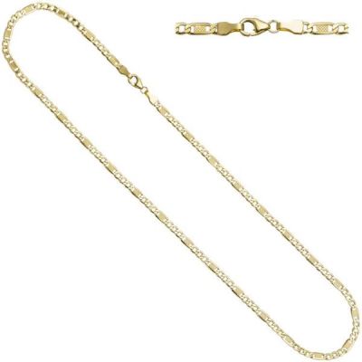 Halskette Kette 333 Gold Gelbgold 45 cm - 3,4 mm Goldkette Karabiner | 37424 / EAN:4053258062654