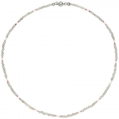 Halskette Kette Labradorit und Turmalin 43 cm | 52986 / EAN:4053258515242