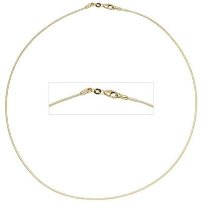 Halsreif 585 Gelbgold 1,1 mm 42 cm Gold Kette Halskette Karabiner | 28525 / EAN:4053258066027