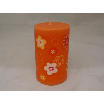 Kerze mit sommerlichen Blumen Motiv | 761 / EAN:4019581115375