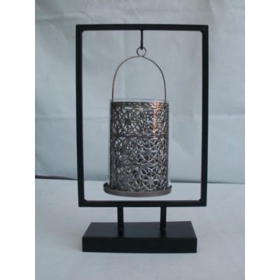 Kerzenhalter aus Metall und Glas, 30,5 cm hoch | 865 / EAN:4019581406879