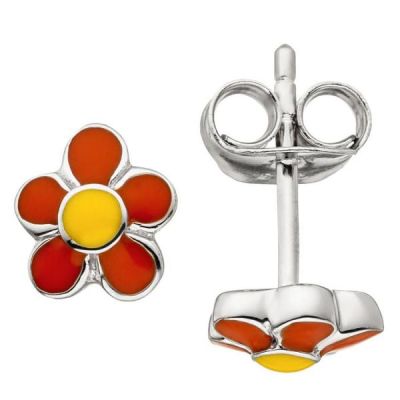 Kinder Ohrstecker Blume 925 Sterling Silber Ohrringe Kinderohrringe | 51102 / EAN:4053258364284