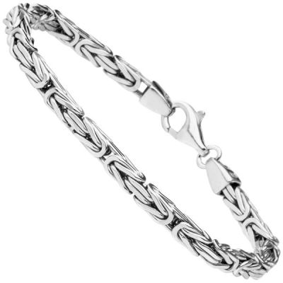 Königsarmband 925 Sterling Silber diamantiert 19 cm Armband Silberarmband | 54322 / EAN:4053258542736