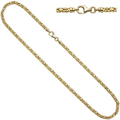 Königskette 585 Gelbgold 3,2 mm 42 cm Gold Kette Halskette Goldkette Karabiner | 34696 / EAN:4053258062906