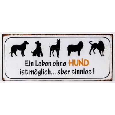 Lafinesse Blechschild als Wandbild mit Aufschrift Hund.... , 30 cm | 11528231 / EAN:4025809604163