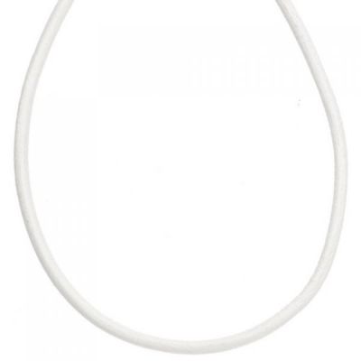 Leder Halskette Kette Schnur weiß 100 cm | 39360 / EAN:4053258183373