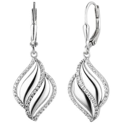 Ohrhänger 925 Sterling Silber 86 Zirkonia Ohrringe Boutons Silberohrringe | 52397 / EAN:4053258508053