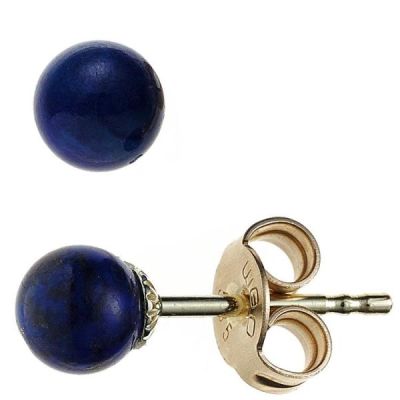 Ohrstecker 585 Gelbgold 2 Lapislazuli, 5 mm | 43979 / EAN:4053258280003