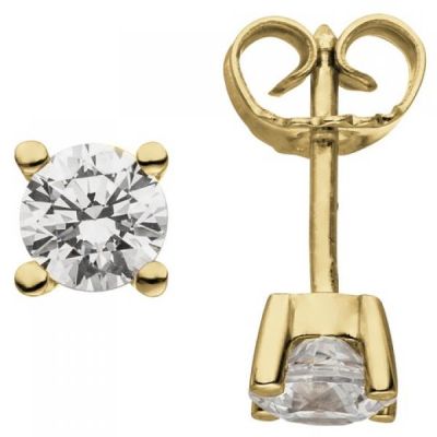 Ohrstecker 585 Gold Gelbgold 2 Diamanten Brillanten 1,00 ct. Ohrringe | 50757 / EAN:4053258359846