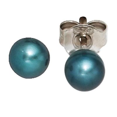 Ohrstecker 925 Silber 2 Süßwasserperlen Perlen ca. 5,5 mm Durchmesser | 39924 / EAN:4053258209615