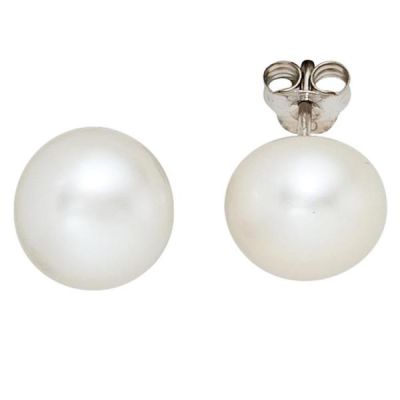 Ohrstecker aus 925 Sterling Silber 2 Süßwasserperlen Perlen Ohrringe | 39923 / EAN:4053258209745