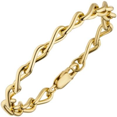 Panzerarmband 925 Silber Gold vergoldet 19 cm Armband | 47221 / EAN:4053258319659