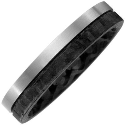 Partner Ring Carbon mit Titan matt Partnerring bicolor | 48964 / EAN:4053258336380