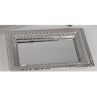 Romantik Tablett eckig silber, 32 cm | 1552 / EAN:4025809658135