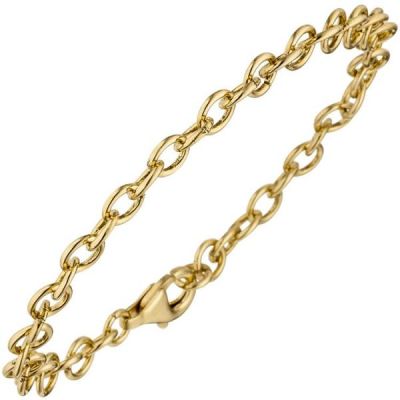 Rundankerarmband 925 Sterling Silber Gold vergoldet 19 cm Armband | 47222 / EAN:4053258319666